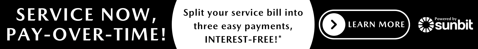 Sunbit service now pay over time